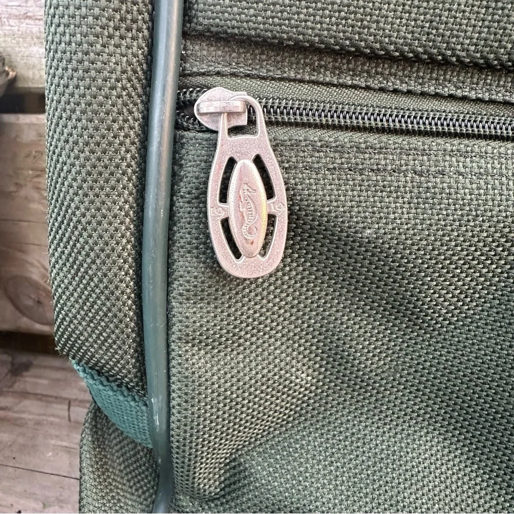 Vintage Atlantic Carry On Garment‎ Bag Suitcase Large Expandable Green